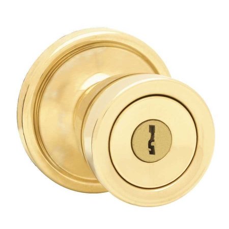 KWIKSET Keyed Entry Door Knob Lockset 740A in Polished Brass 740A 3 6AL